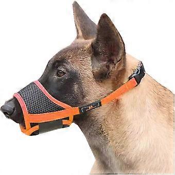 Dog Muzzle Nylon Soft Muzzle Anti-biting Barking Securemesh Breathable Pets Muzzle For Small Medium Large Dogs 4 Colors 5 Sizes