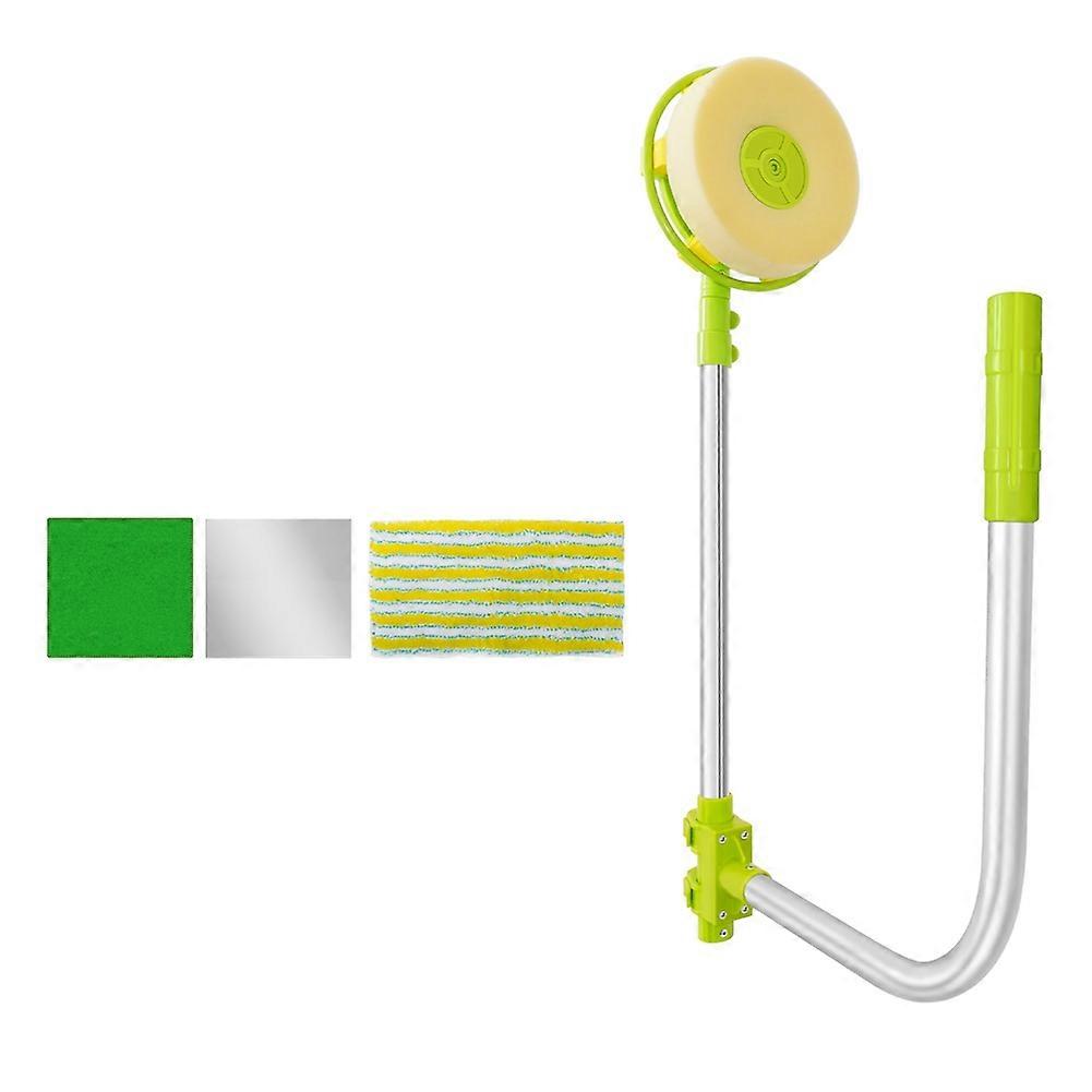 Telescopic Window Cleaning Tool Set with Smart Angle Adjust and Squeegee U-Shaped Design