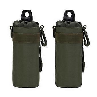 2pcs Travel Water Bottle Holder Portable For Hiking, Armygreen