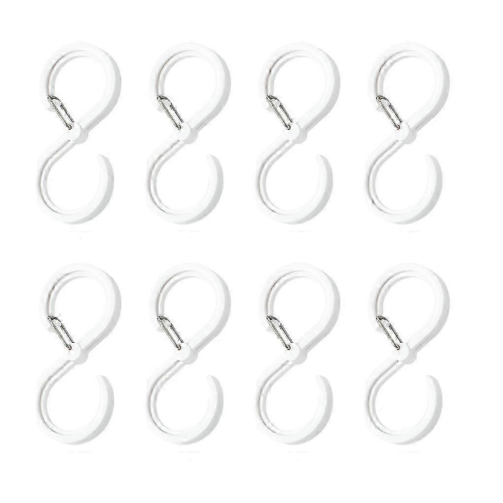 Sturdy S-Hooks 8 Pack with Loop