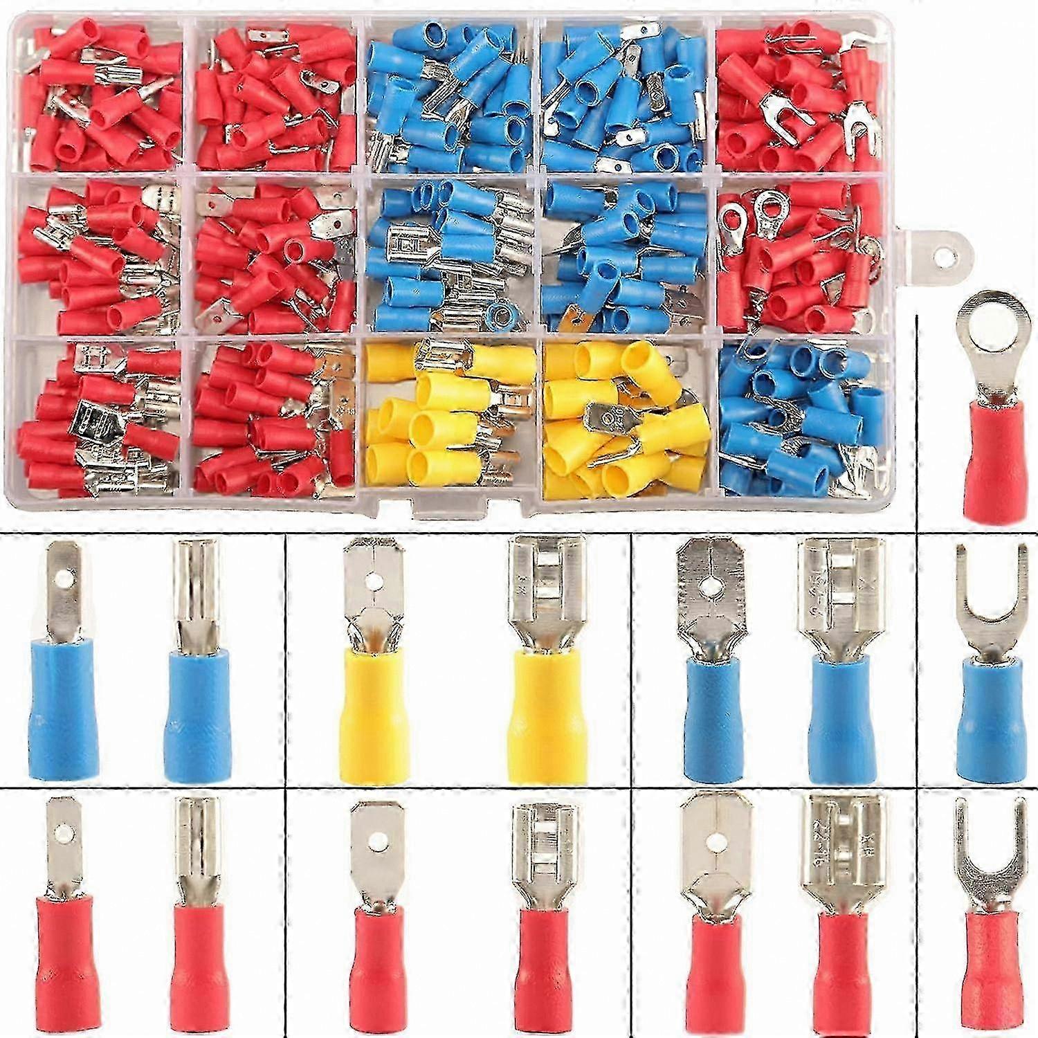 280-Pc Assorted Insulated Crimp Lugs