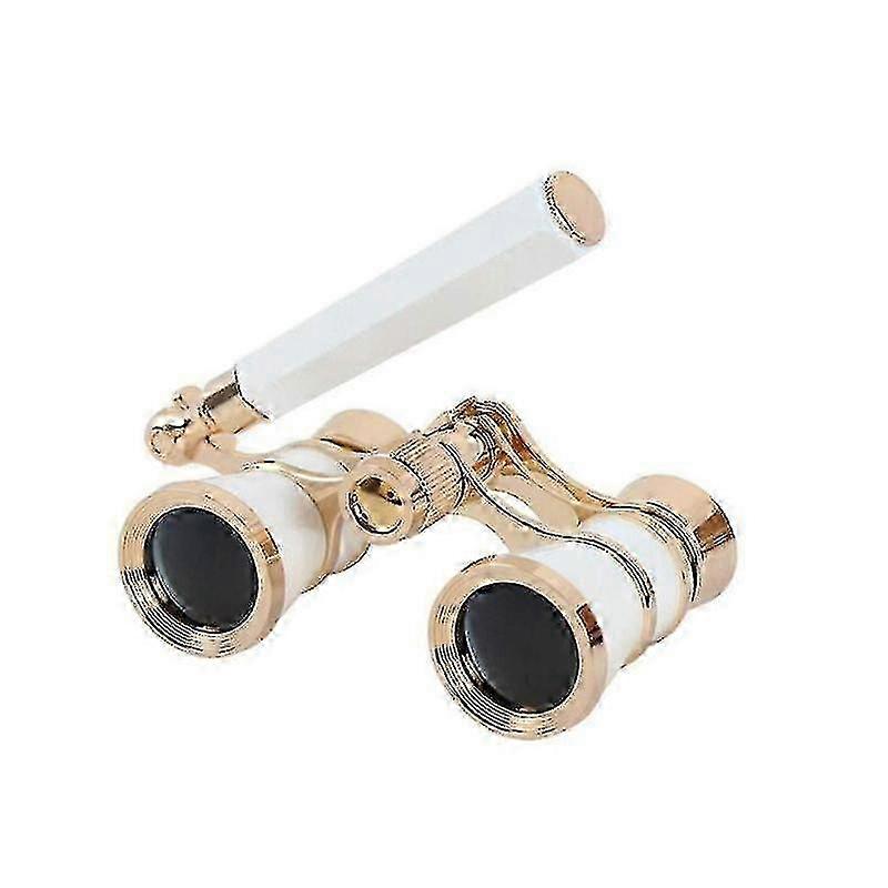 3x25 Red Metal Opera Glasses