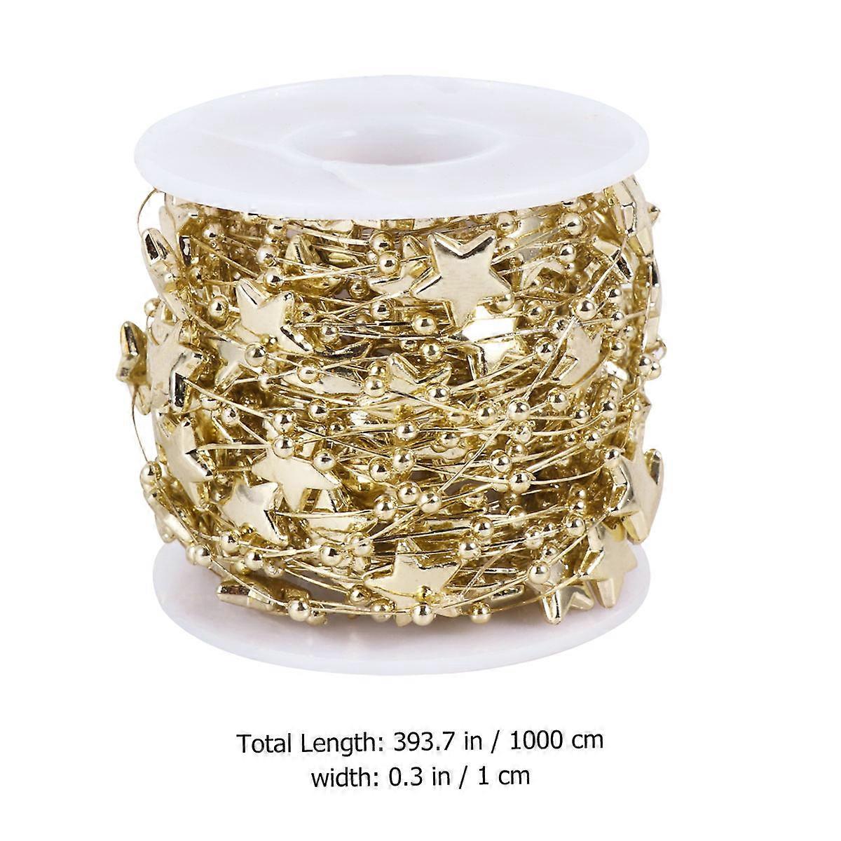 -Pointed Star Decorative Beads String for Crafting 10M Roll