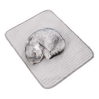 XL Ice Silk Dog Cooling Mat  Instant Comfort Pet Cooling Pad for Summer, Easy Clean Grey