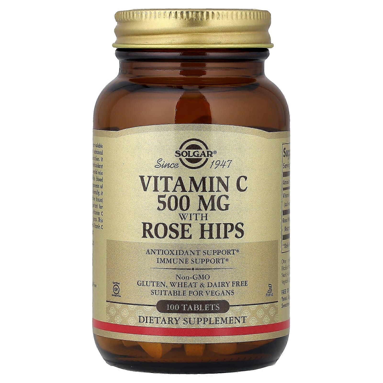 Solgar, Vitamin C with Rose Hips, 100 Tablets