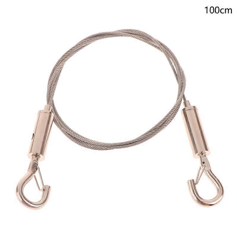 Adjustable Automatic Wire Rope With Double-Headed Spring Hook Clothesline Picture Hanging Suspension Code Stainless Steel Cable
