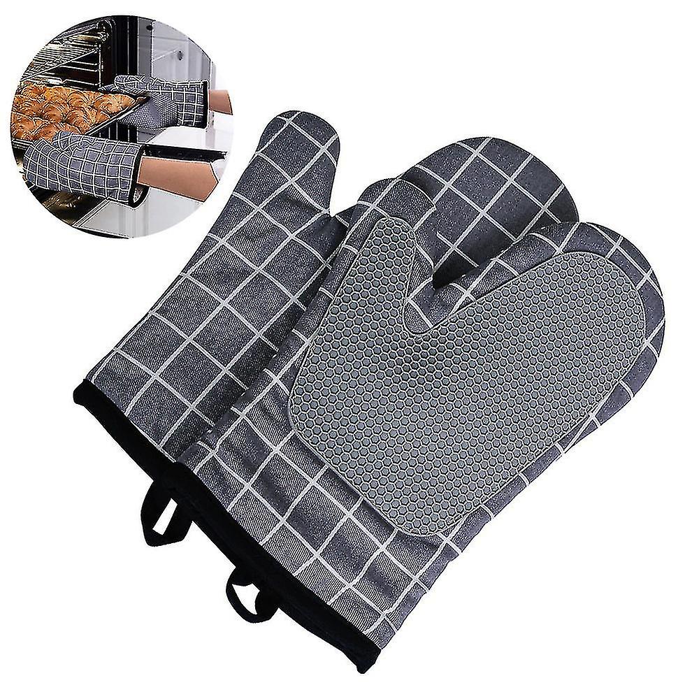 Extra Long 18x28cm Oven Mitts,heat Resistant Silicone Pot Holders