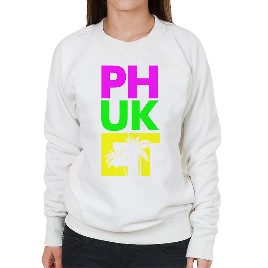 Phuket Retro Colour Text Women's Sweatshirt