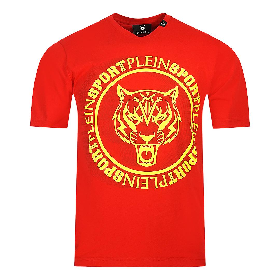 Plein Sport Scribble Layer Logo Red T-Shirt