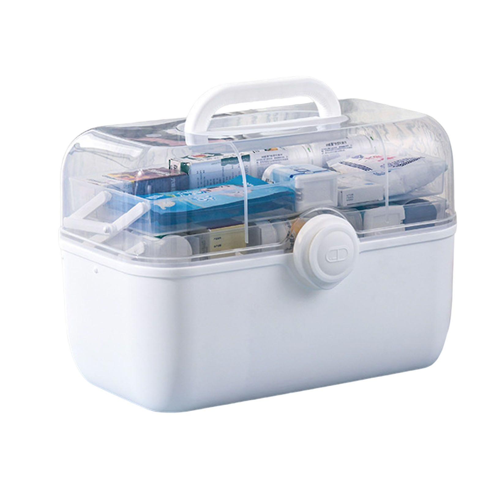 3-layers Medicine Box For Home Portable Large Capacity First Aid Box With Handle