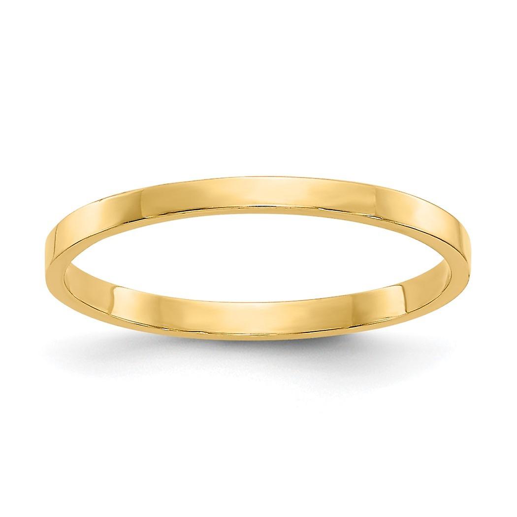 Bague en or jaune massif 10 carats, poli brillant, taille 3,00 - 0,5 gramme
