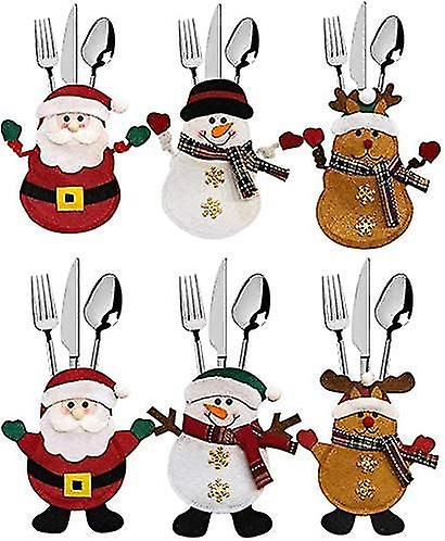6pcs Christmas Costume Cutlery Holder