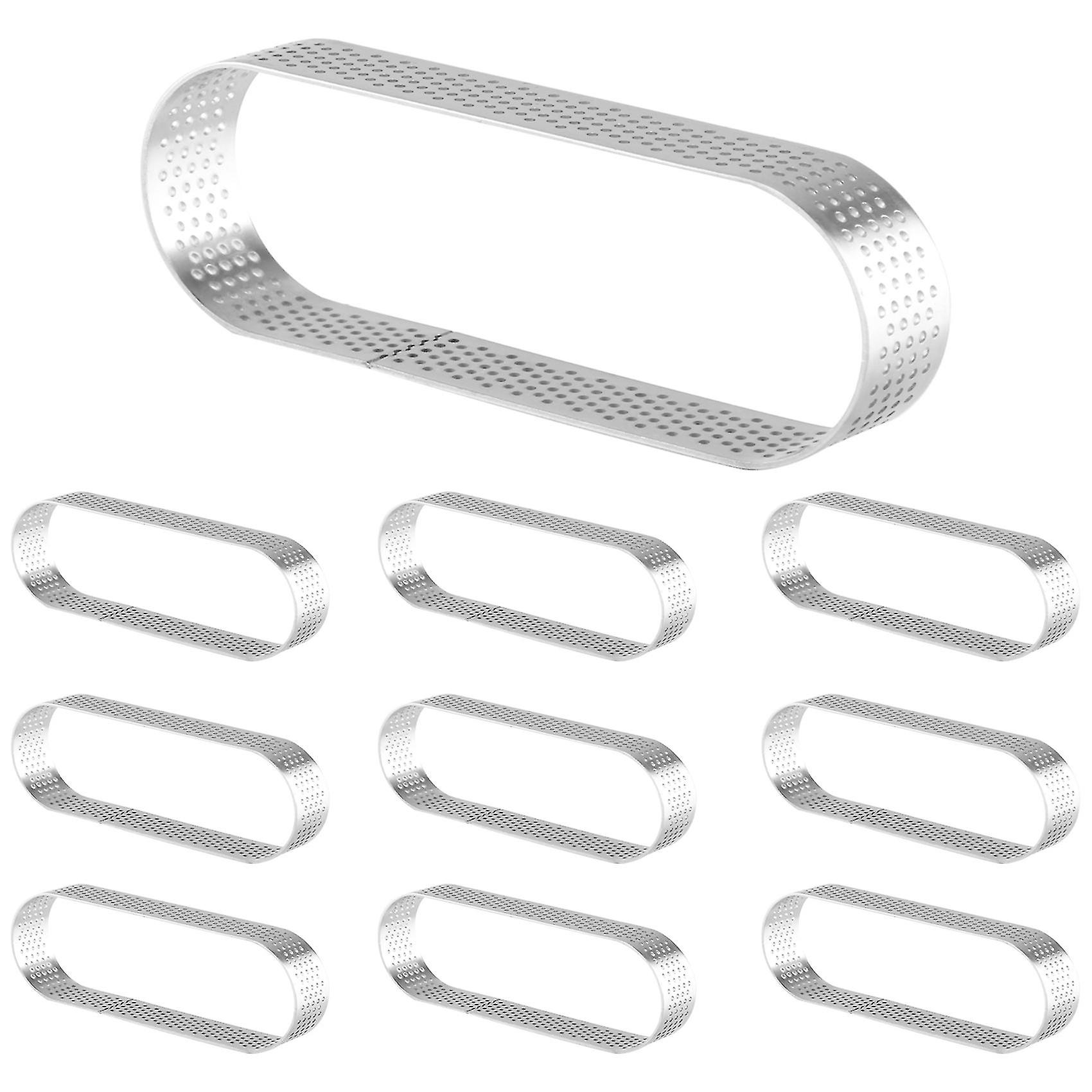 10 Pack Oval Tart Ring,percompatibleated Ba Ring,pastry Ring