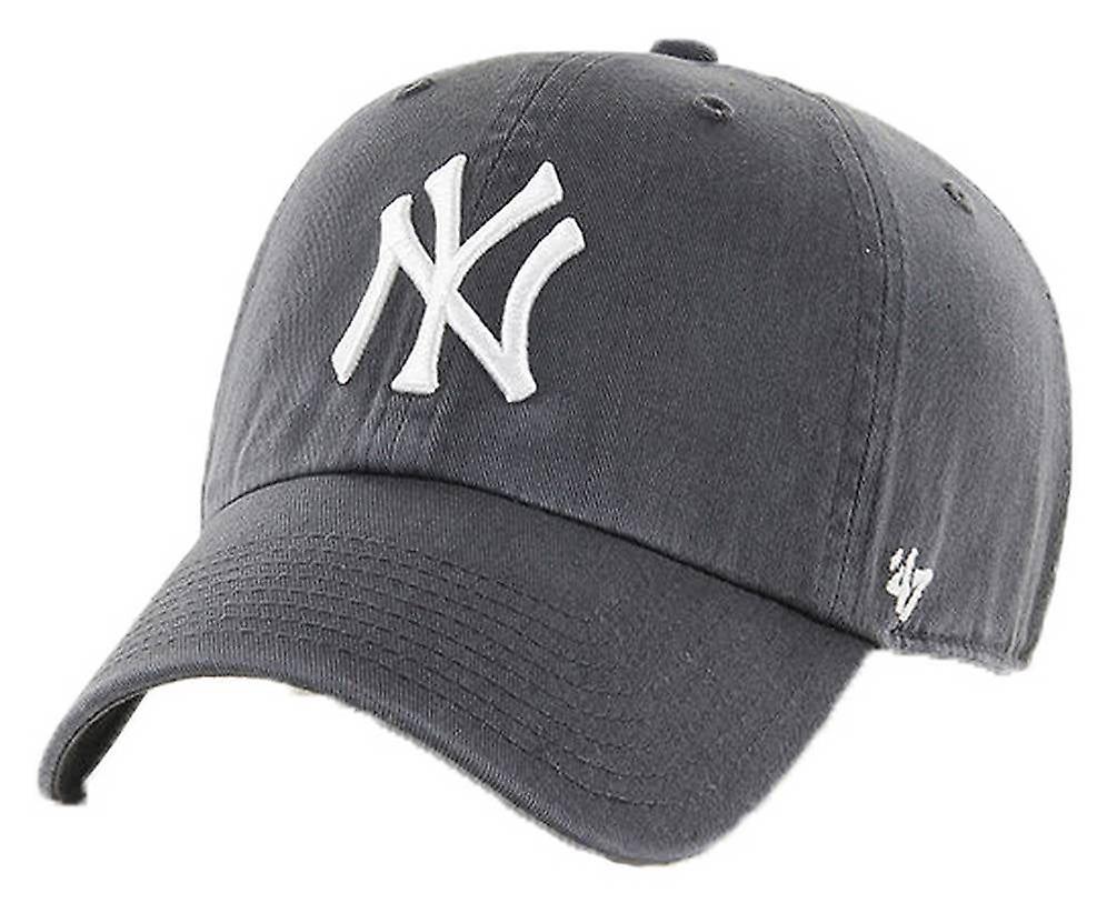 47 Brand Clean Up MLB New York Yankees Cap - Charcoal Grey/White