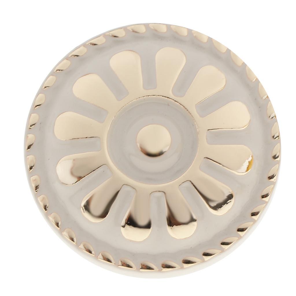 Zinc Alloy Round Knobs Pulls Handles with Screw for Cabinet White