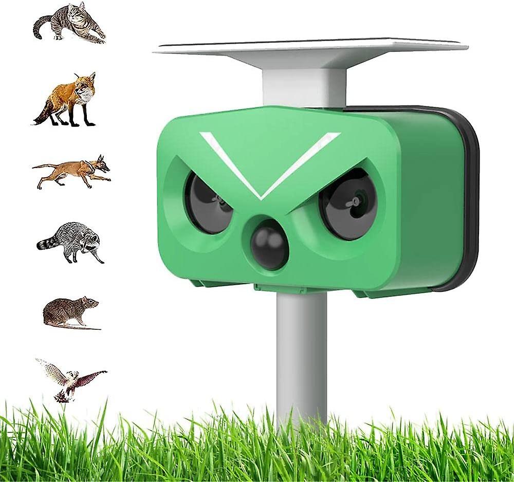 Ultrasonic Cat Repeller, Ultrasonic Outdoor Cat Repeller, Dog Repeller, Solar Charged, Bird Repeller, for Gardens, Fields,15.2*11.3*7.2cm