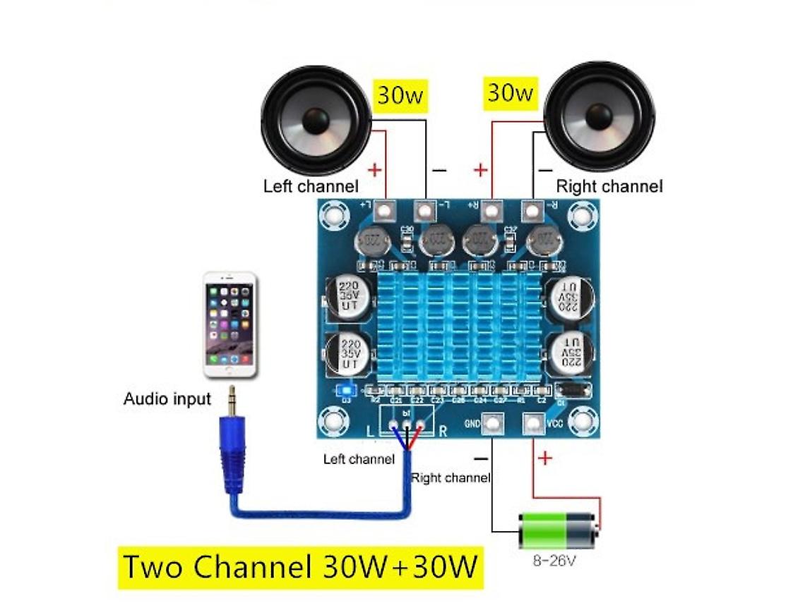 Audio Amplifier Board Tpa3110 Xh-a232 30w+30w 2.0 Channel Class D