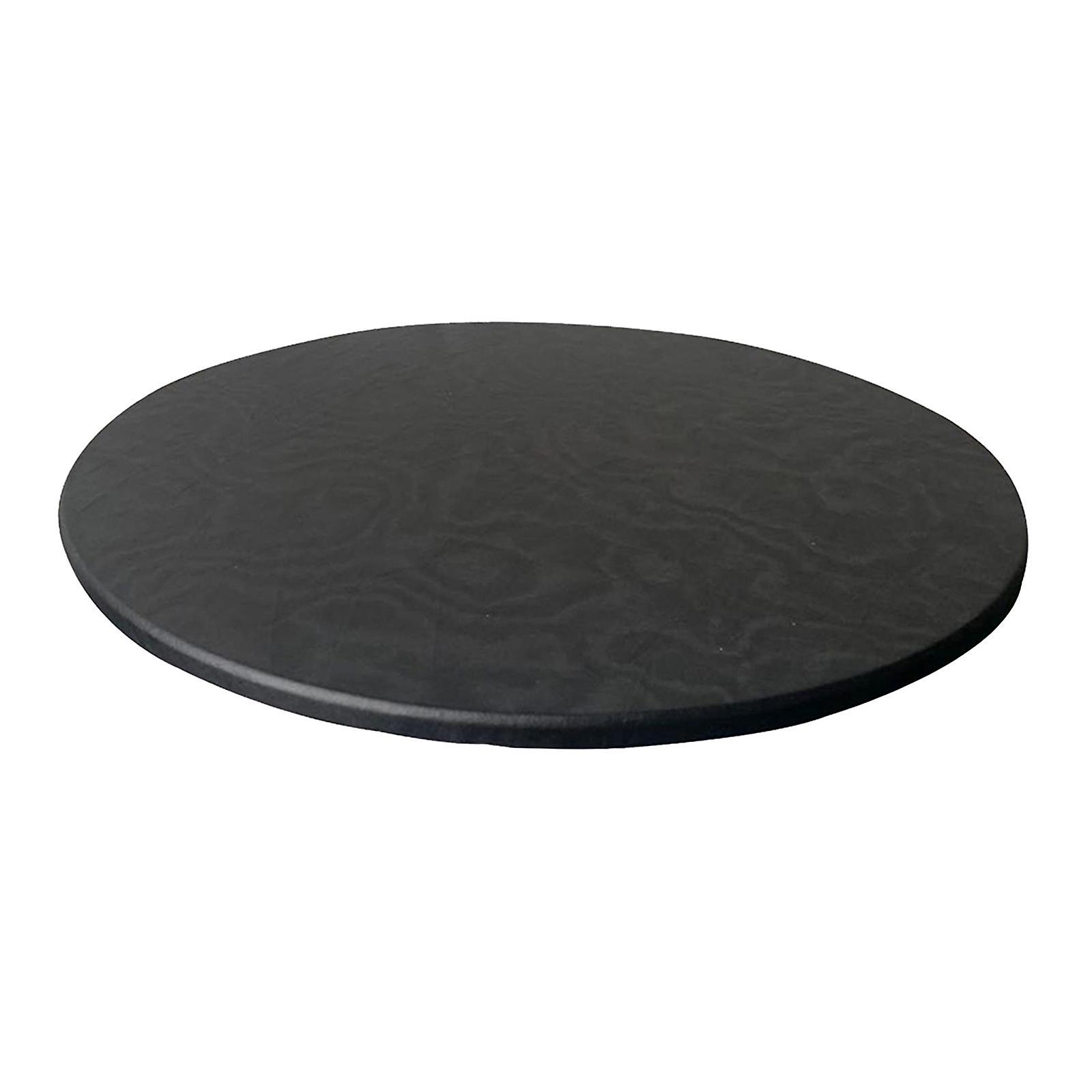 Round Table Cloth Dining Table 27.5-33.5inch Wipeable Table Cover Easy Clean black