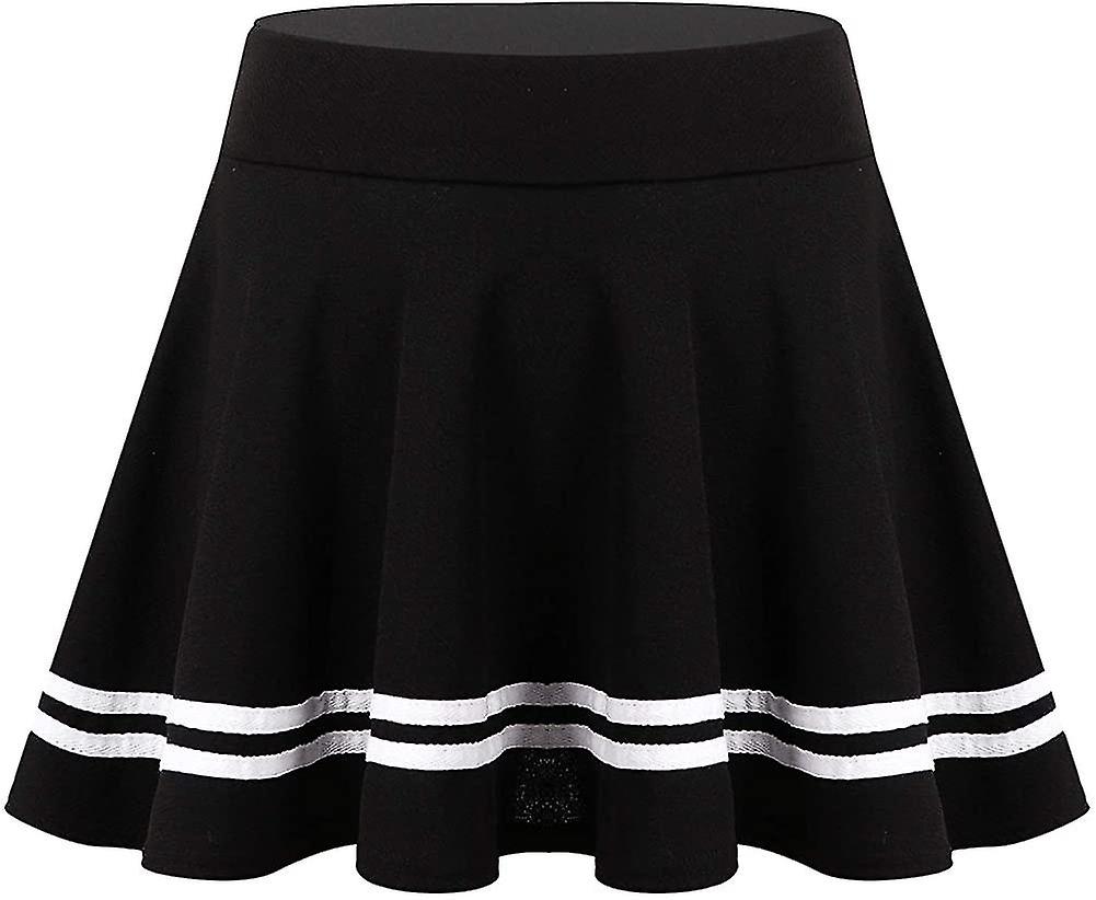 Women's Basic Versatile Stretchy Flared Casual Mini Skater Skirt High Waist