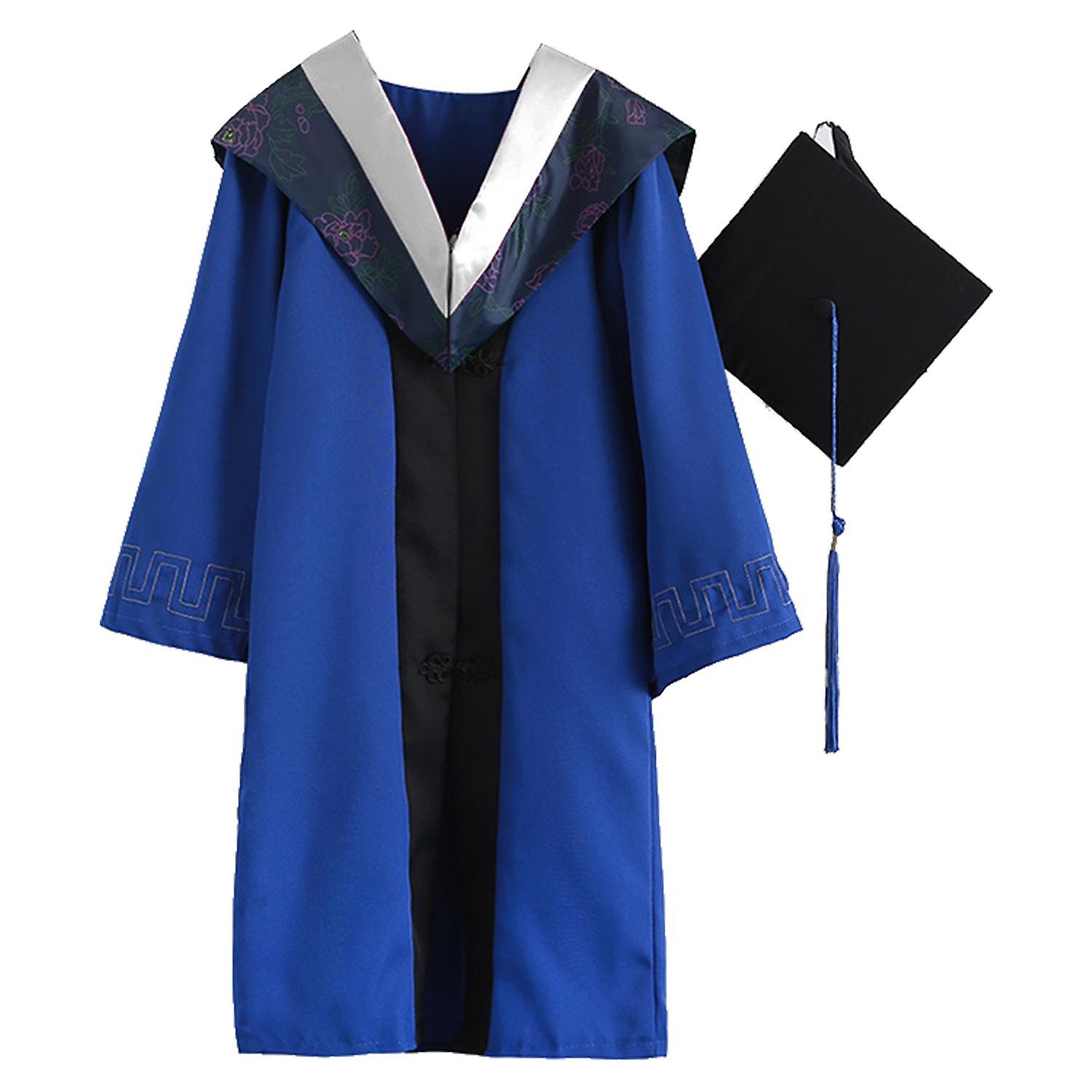 1 Set Graduation Uniform Super Soft Polyester Bachelor Hat Graduation Cloak Photography Props Set
