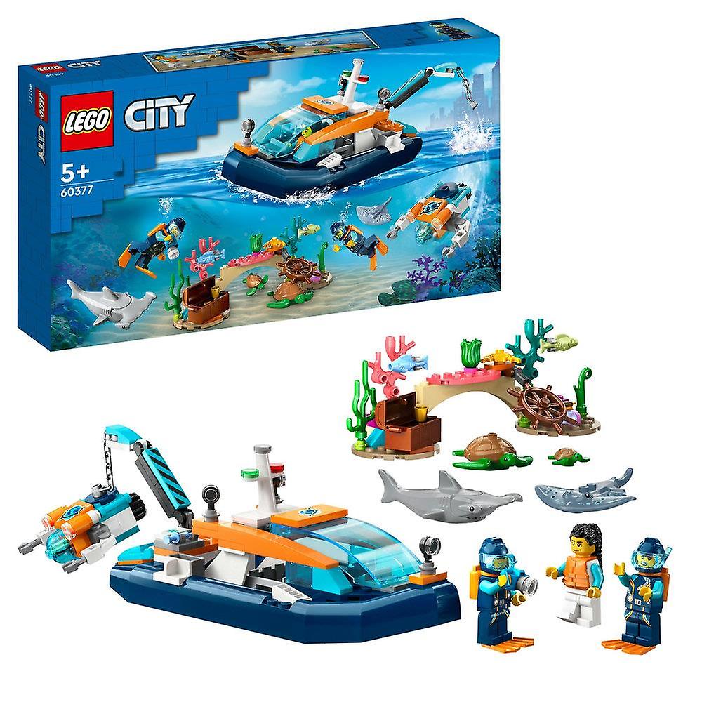 LEGO City Explorer Diving Boat 60377 Building Toy Set (182 Pieces)