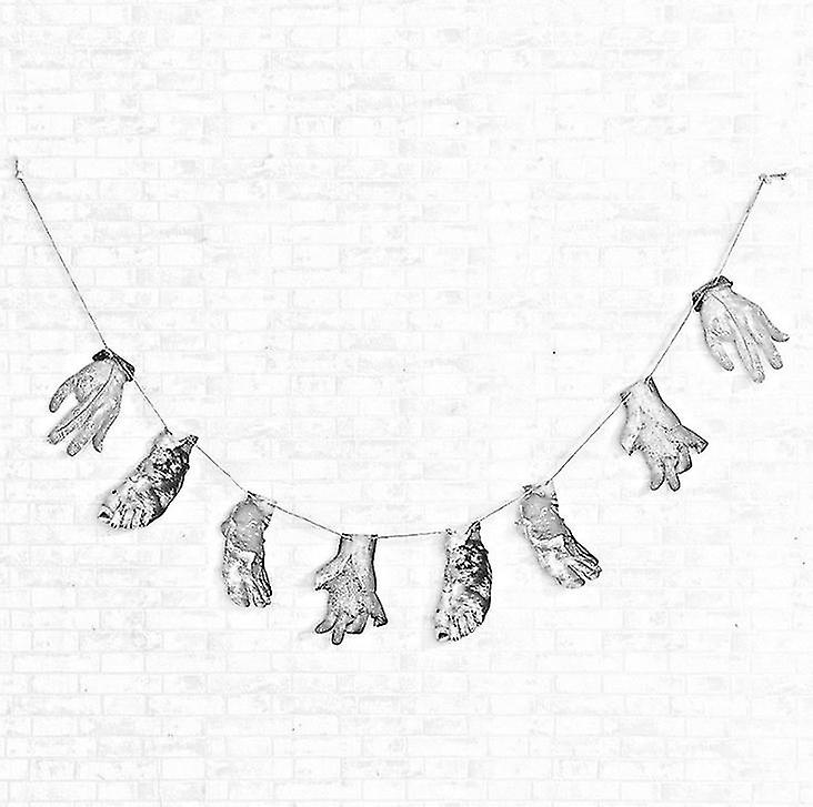 ハロウィンカボチャバットペーパーストリングガーランドウィッチハットホラーゴーストハンギングバナーハッピーハロウィーンデーパーティーの装飾家用x