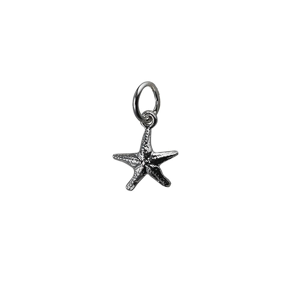 Silver 10x10mm Starfish Pendant or Charm