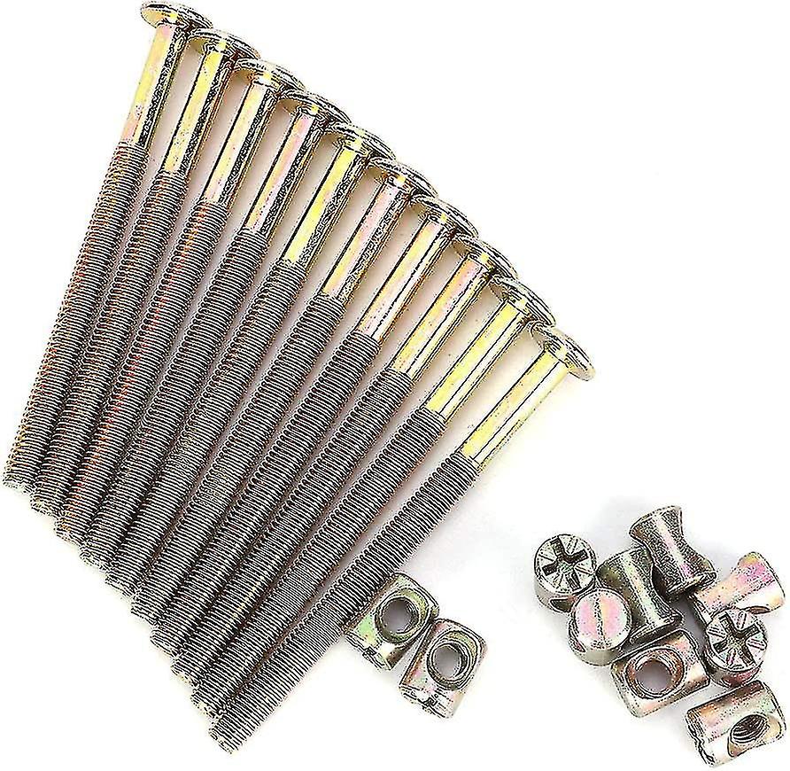 Sl M6 Bolt For Furniture, Hex Head Screws For Crib, Bunk Beds, Chairs (100mm) Shisanq