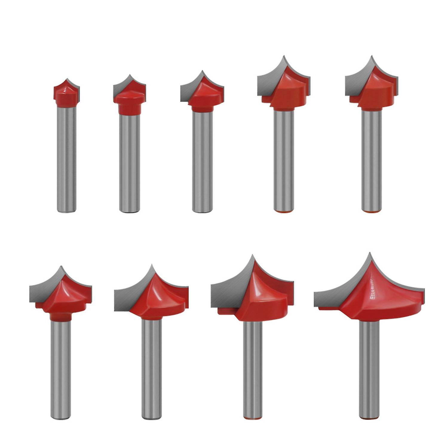Router Bits Groove Point Cutting Round Edge 6mm Shank 8mm Blade for ...