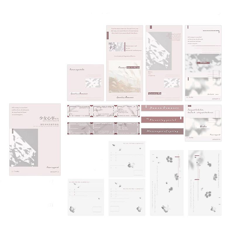 45 Sheets Sticky Notes Set Light Shadow Themed Exquisite DIY Self Adhesive Note Stickers for School