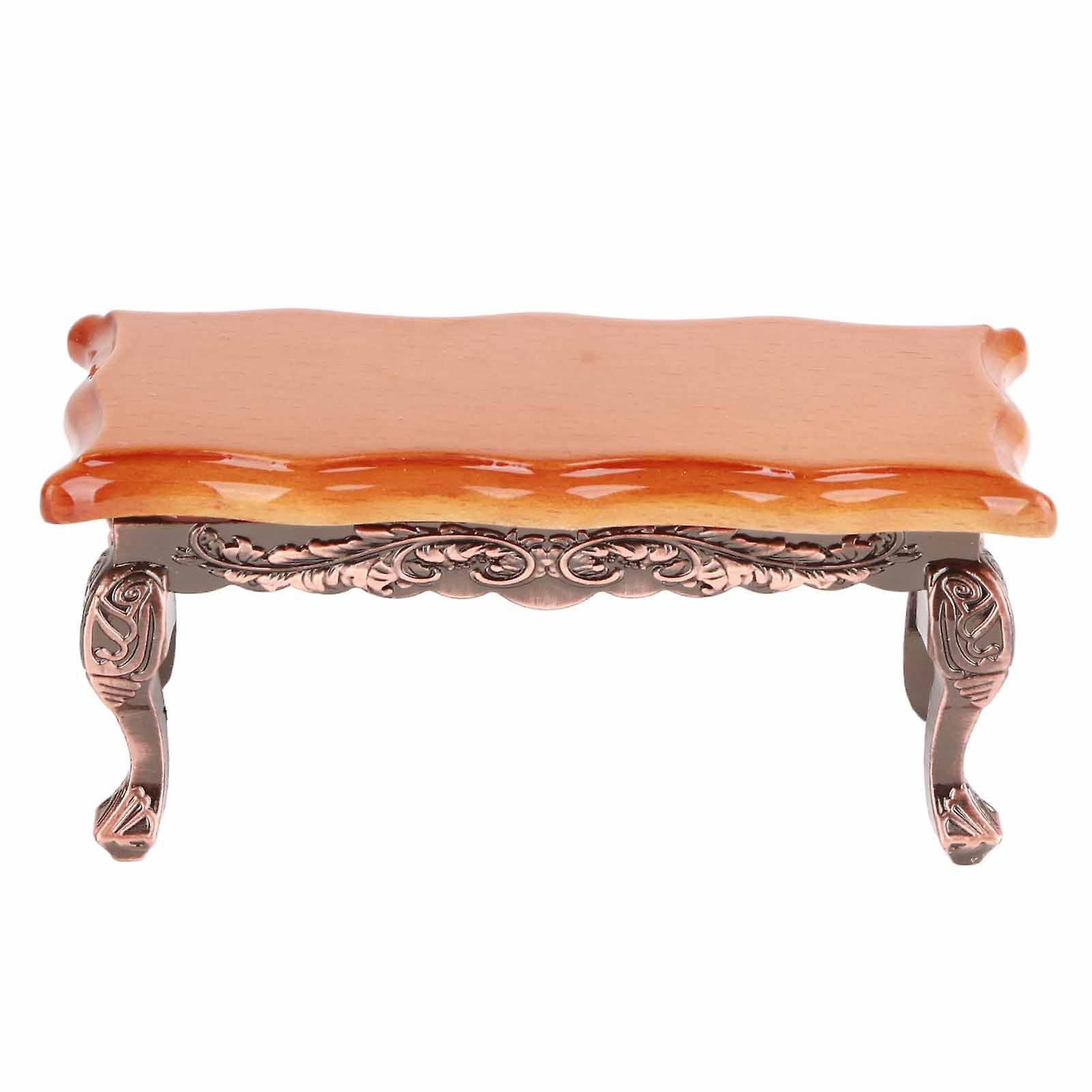 Table basse miniature pour maison de poupée 1:12, mini meuble, modèle de jouet, accessoire, longue table