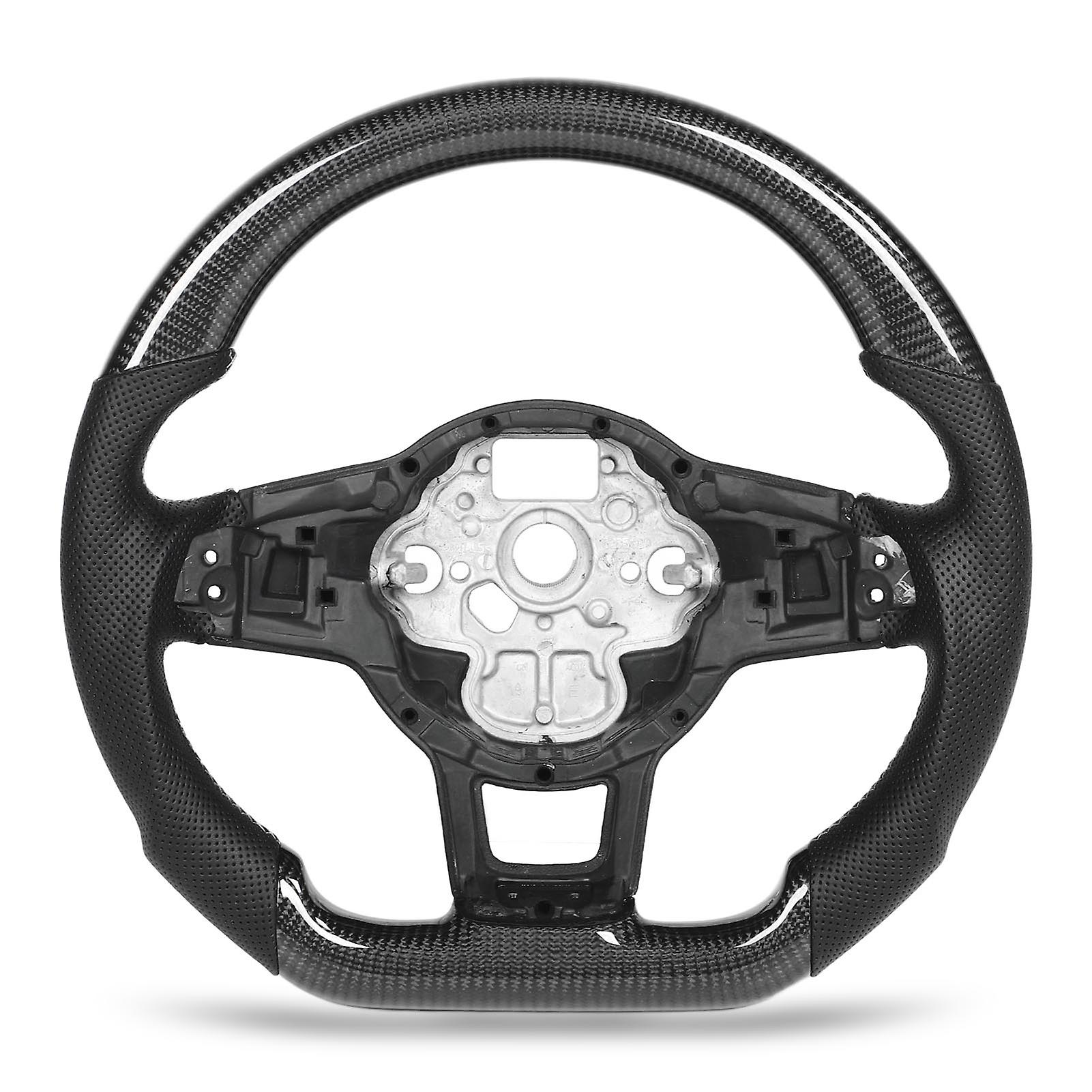 Carbon Fiber Steering Wheel Perforated Leather Steering Wheel Nardo Grey for GLI R GTD