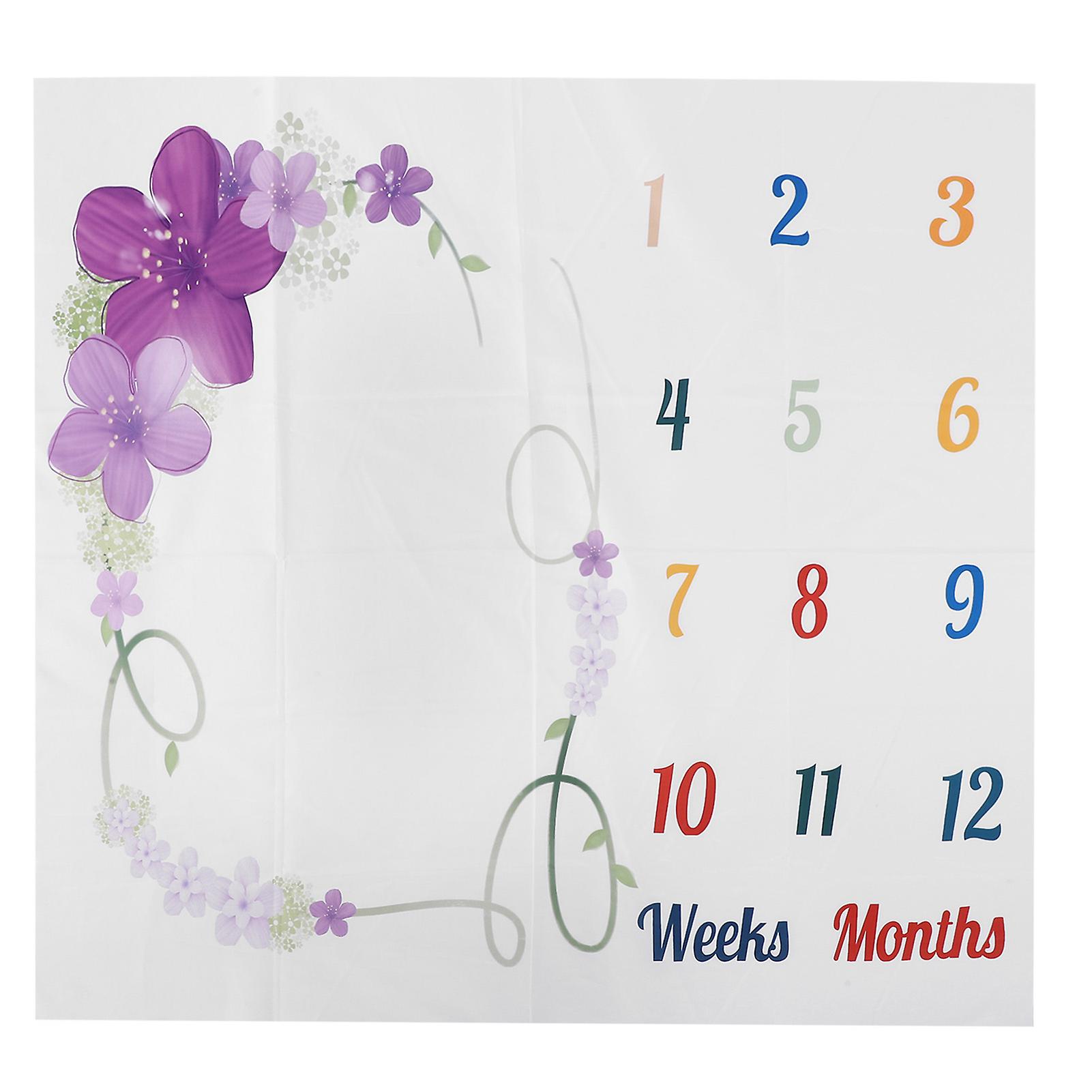 Violet Pattern Infant Photography Cloth Baby Monthly Growth Cloth Background Props