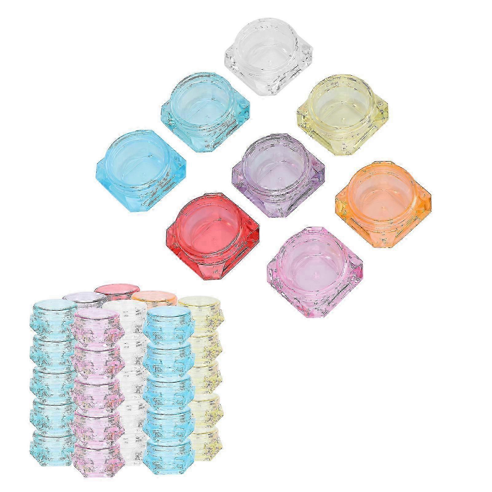 40Pcs Sample Containers 3ml 8 Different Colors Good Airtightness Exquisite Portable Makeup Container for Travel