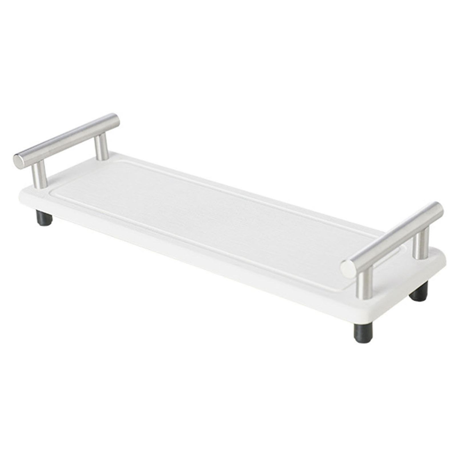 Storage Shelf with Handle Super Absorbent Quick Dry Diatomaceous Earth Bathroom Sink Organizer Shelf