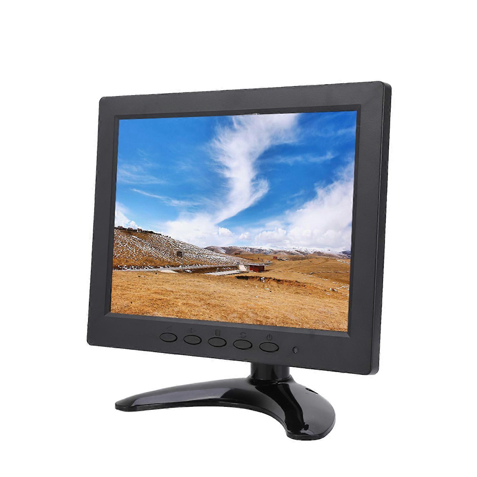 Small 8 Inch 1024x768 IPS Soft Screen HD Video Display for HDMI/VGA /BNC /AV 100-240V(EU Plug)