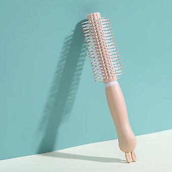 Peine de pelo rizado con forma de conejo lindo 12 filas de dientes Peine de peluquero de aguja suave Peine de pelo rizado Peine de pelo liso sin nudos~20222