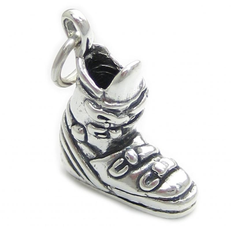 Ski Boot Sterling Silver Charm .925 X 1 Skiing Boots Charms
