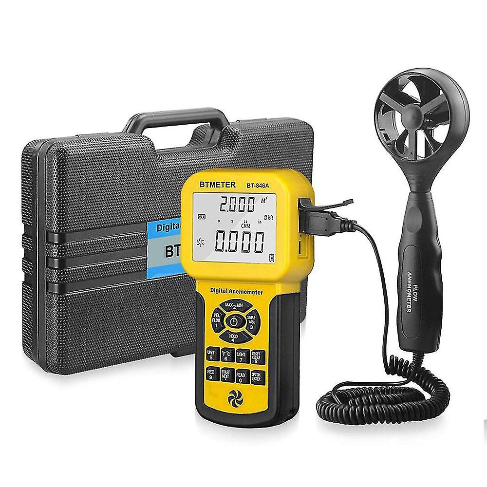 Digital Anemometer Bt-846a Wind Tester Measures Wind Speed Wind Temp Pro Hvac Air Volume Cfm Air Flow Velocity Meter