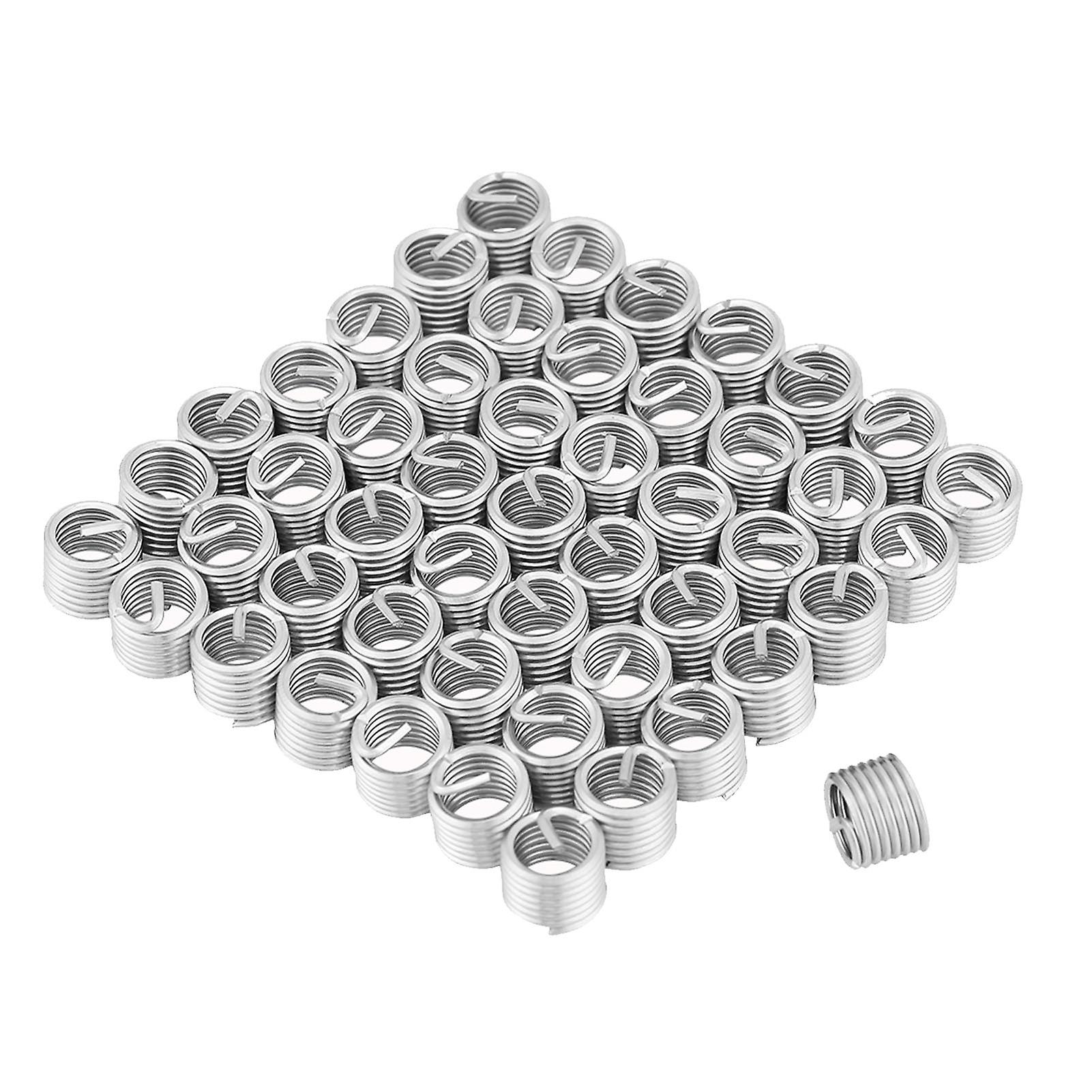 50pcs Stainless Steel Helical Threaded Inserts M8 x 1.25 x 1.5D