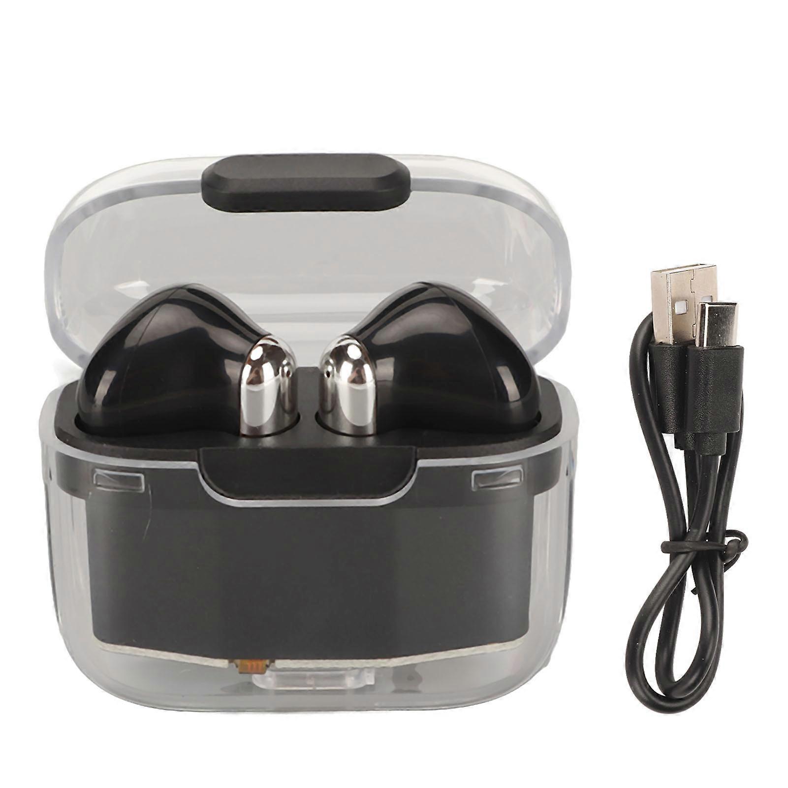 Language Translator Earbuds Bluetooth 5.3 Support 144 Languages Wireless Translator Earphone With Transparent Case Black