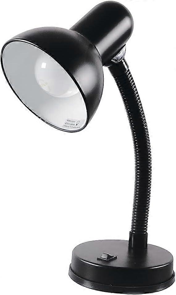35w 'Classic' Flexi Desk Lamp with Versatile Flexible Neck - Integral On/Off Switch - Approx. 34cm Height - L958BK - Onyx Black