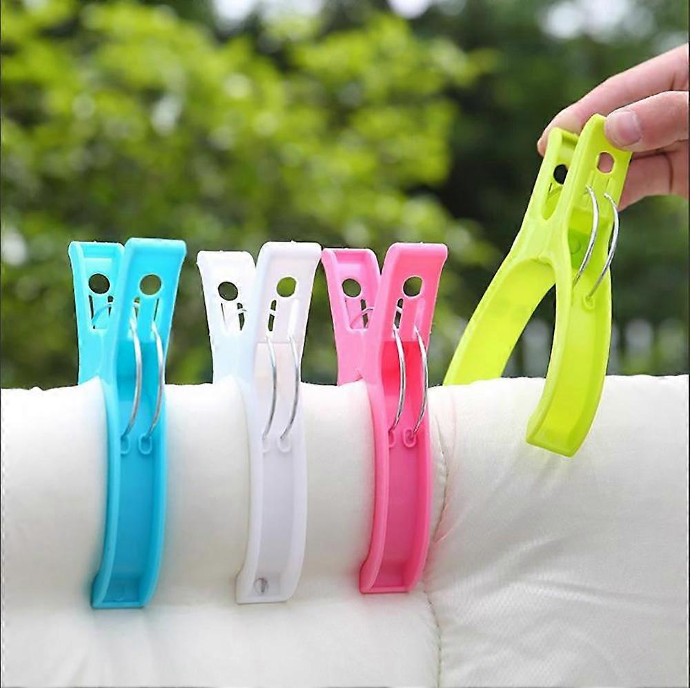 Set of 4 Pcs Large Plastic Clothespin (Random Colors)