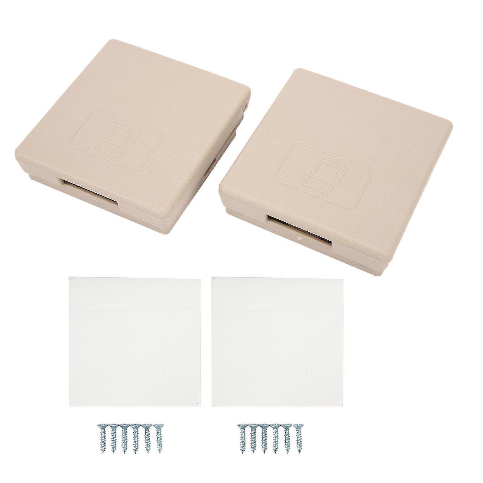 2PCS Foldable Cup Holder Waterproof Easy Clean Right Angle Car Water Bottle Holder for RV Camper SUV Beige E2U412