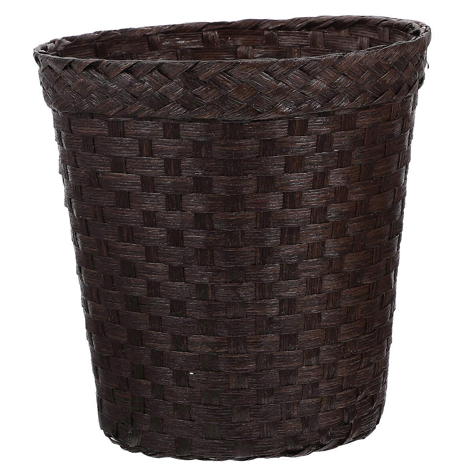 Trash Can Lid Wicker Wastebasket Bedroom Wicker Trash Can Bathroom Desk Trash Can Small Trash Cans