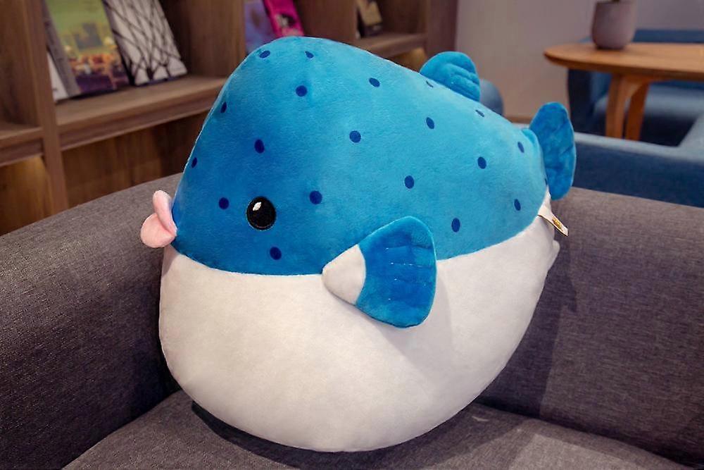 Cute Fat Puffers Plush Toy Soft Animal Stuffed Parrotfish Plush Doll Fish Sea Animals Pufferfish Pillow Hug Pillow Kids Toys