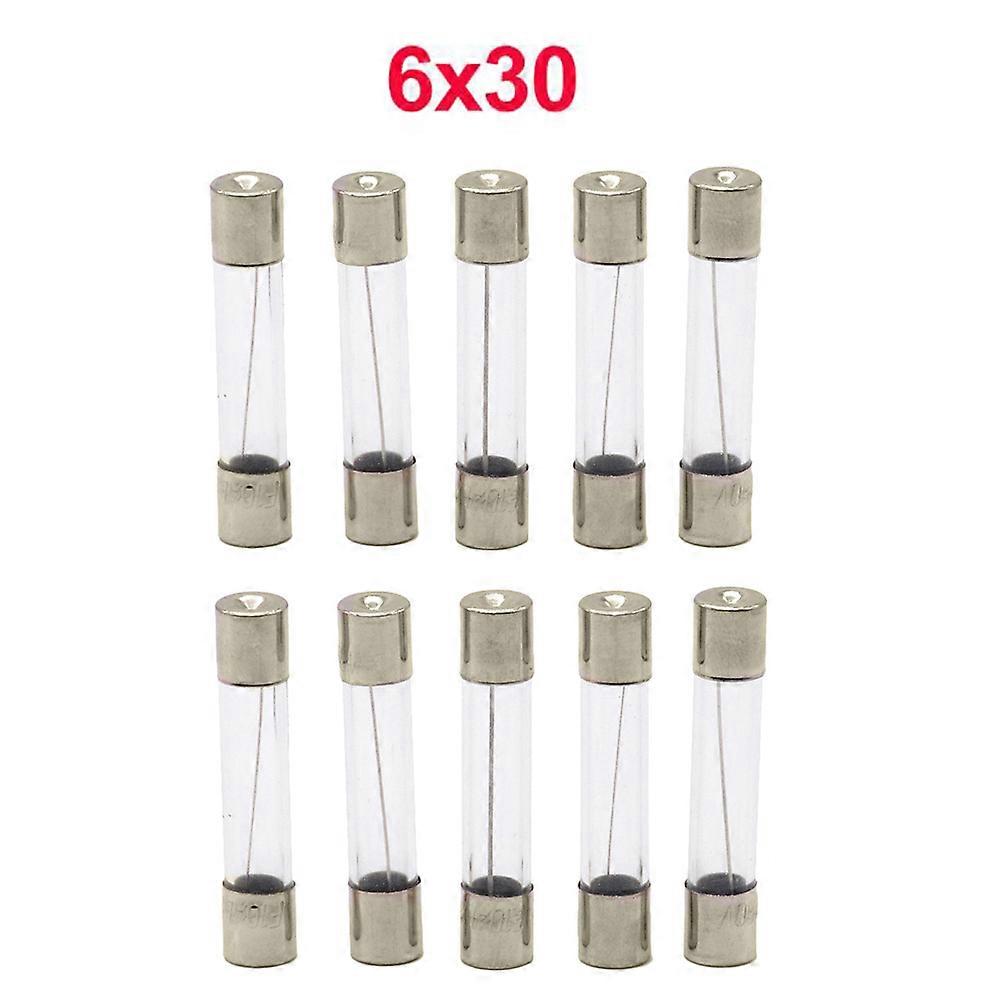 10ks / lot Jeden prodáváme 6 * 30mm rychlovyfukovací skleněné trubkové pojistky 6x30 mm 250V 0,5 1 2 3 4 5 6 8 10 15 20 25 30 A pojistka AMP