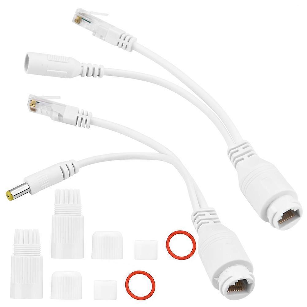 12v Waterproof Power Over Ethernet Passive Poe Splitter(white)