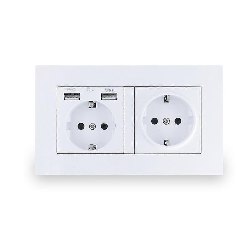 Double Usb 2 Plug Power Socket