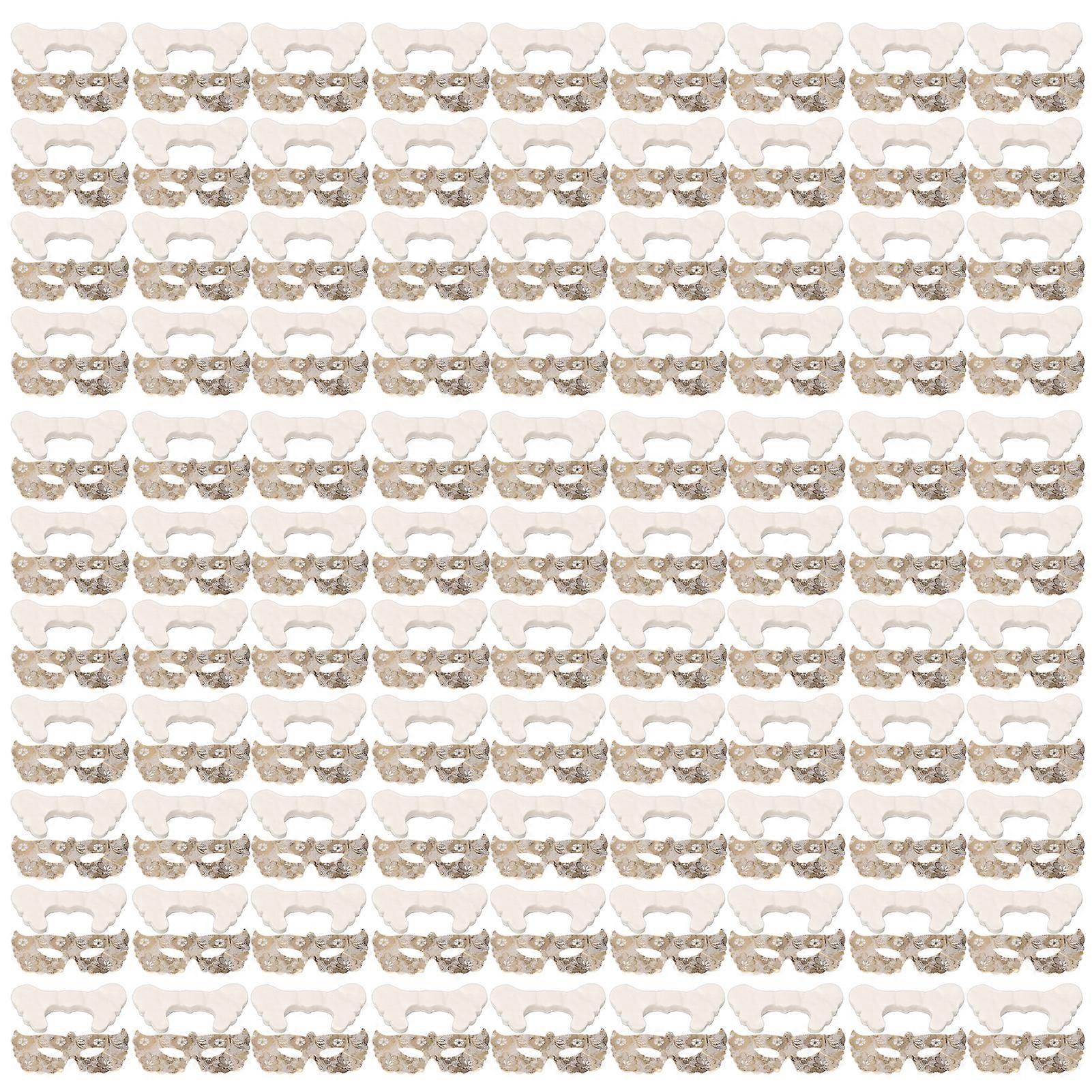 100pcs Flower Pattern Eye Mask Paper 100pcs Diy Soft Thin Butterfly Shaped Cheek Mask Paper Sheet